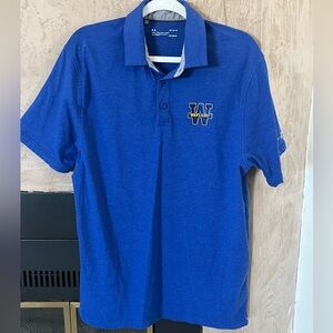 Under Armour HeatGear Polo Shirt – Blue Wayland Logo – Men’s Large